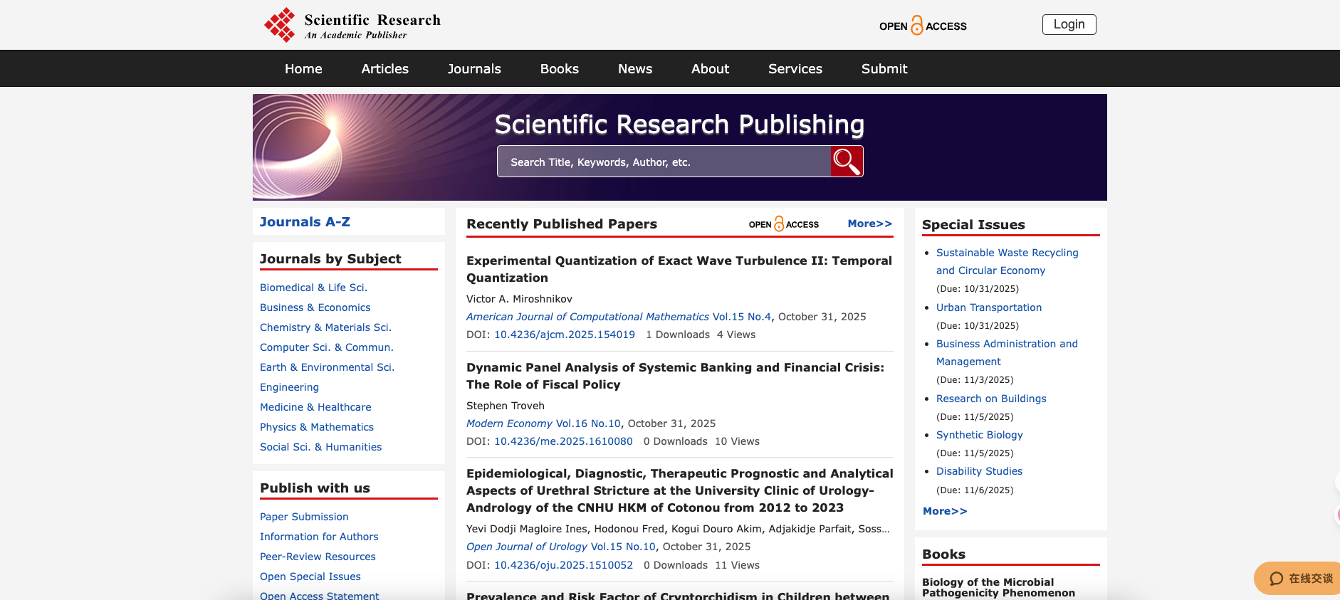 SCIRP Open Access